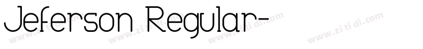 Jeferson Regular字体转换